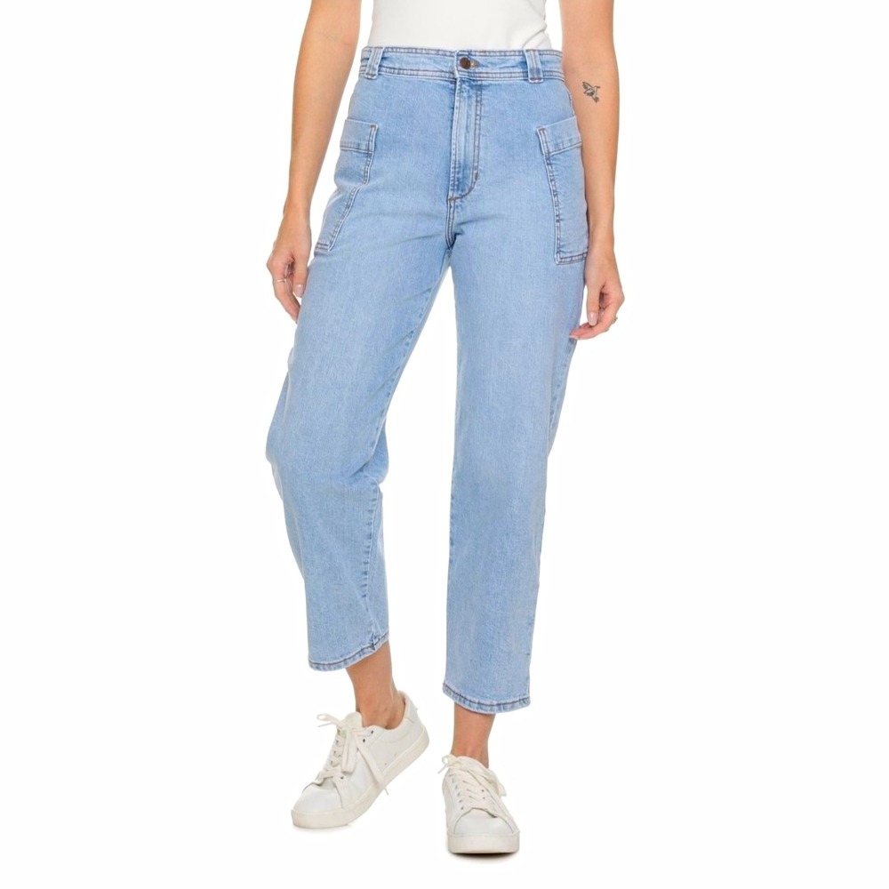 JOE'S Womens Luanda Barrel Leg Jeans Light Wash High Rise Stretch Blue 29